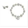 Carolee Pave & Pearl Bracelet and Pave Earrings Set